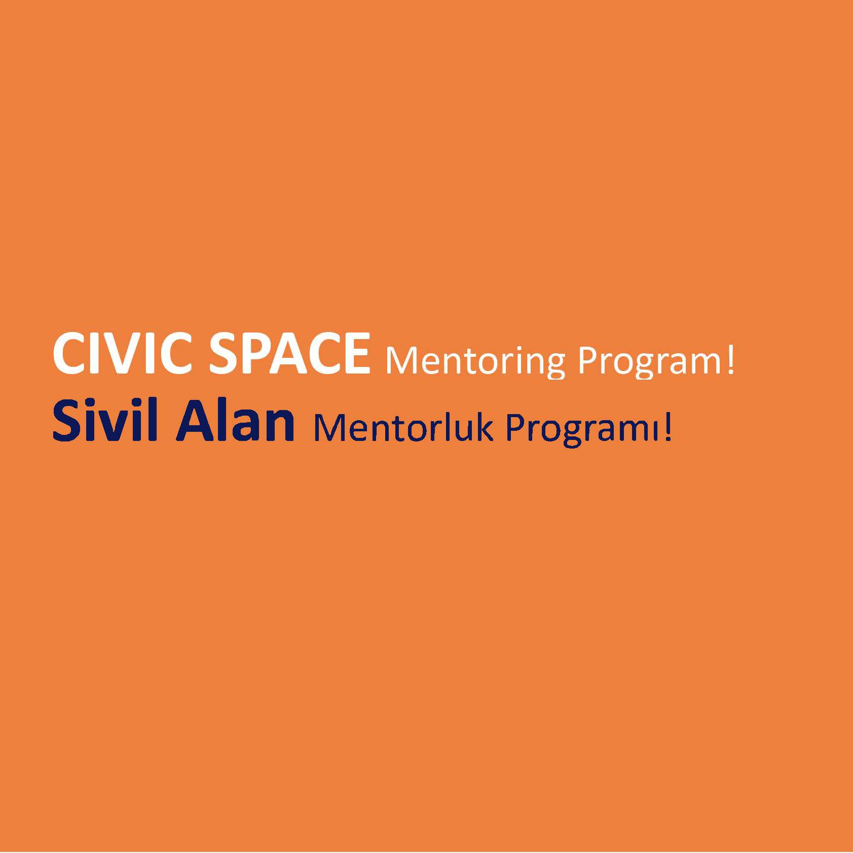 Sivil Alan Mentorluk Programı yeni dönemine hazırlanıyor!