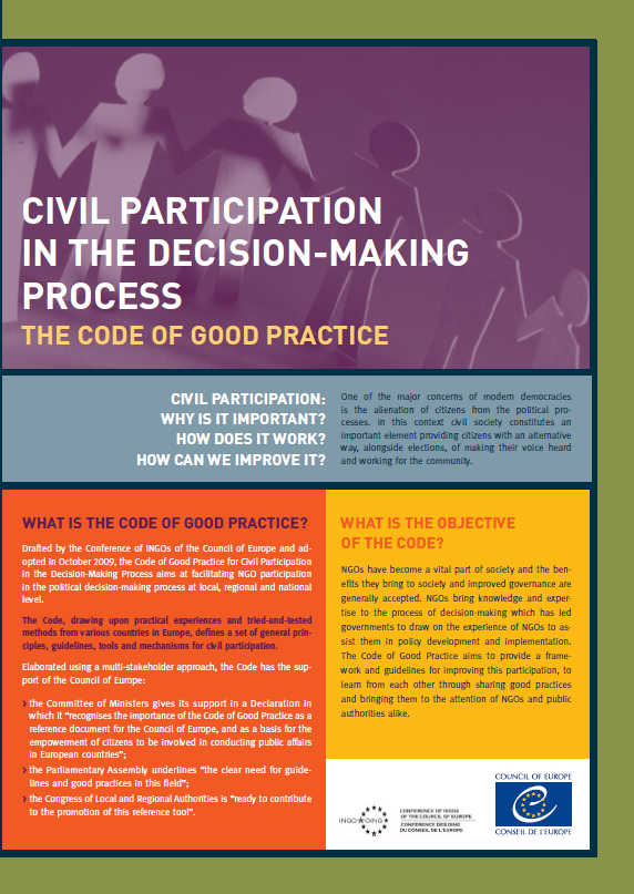 Civil Participation In The Decision-Making Process – The Code of Good Practice