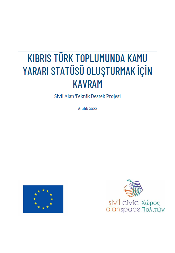 Kıbrıs Türk Toplumunda Kamu Yarari Statüsü Oluşturmak İçin Kavram