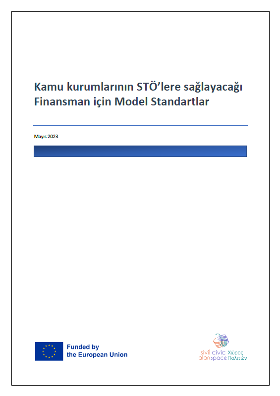 Kamu kurumlarının STÖ’lere sağlayacağı Finansman için Model Standartlar