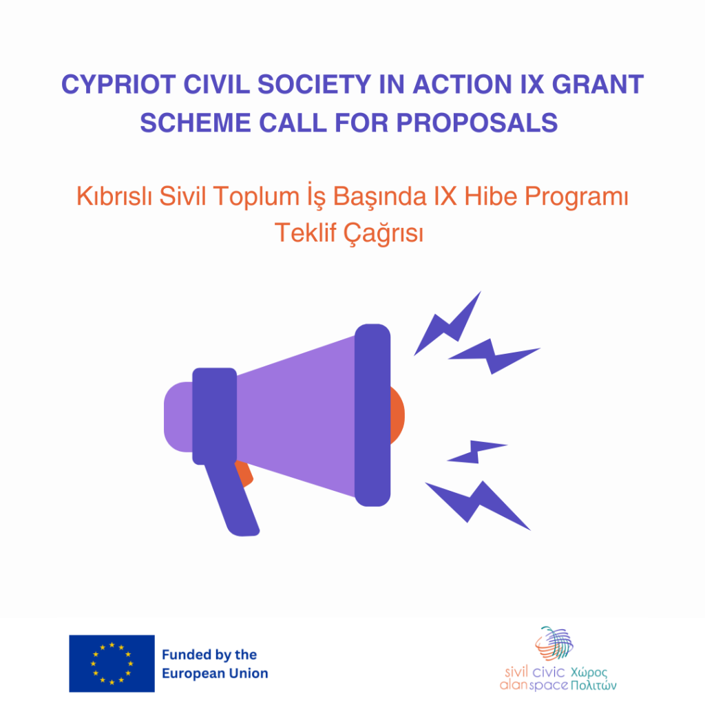 Dokuzuncu Kıbrıslı Sivil Toplum İş Başında Hibe Programı
